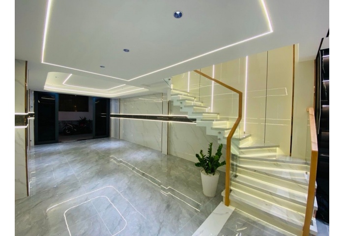 56M2, SIÊU PHẨM 5 TẦNG, NHÀ MỚI ĐẸP FULL NỘI THẤT, HẺM XE TẢI, XE HƠI NGỦ TRONG NHÀ, NỞ HẬU